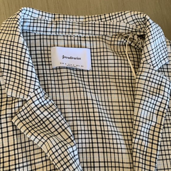 Strativarius Oversized Check Print Blazer Work to Casual City Wear Sz S - Picture 5 of 6